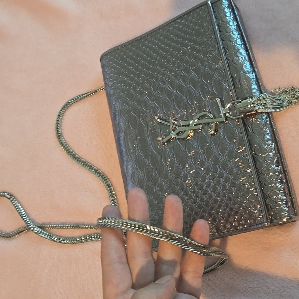 Ysl Silver Designer Crossbody Bag - Picture 12 of 16